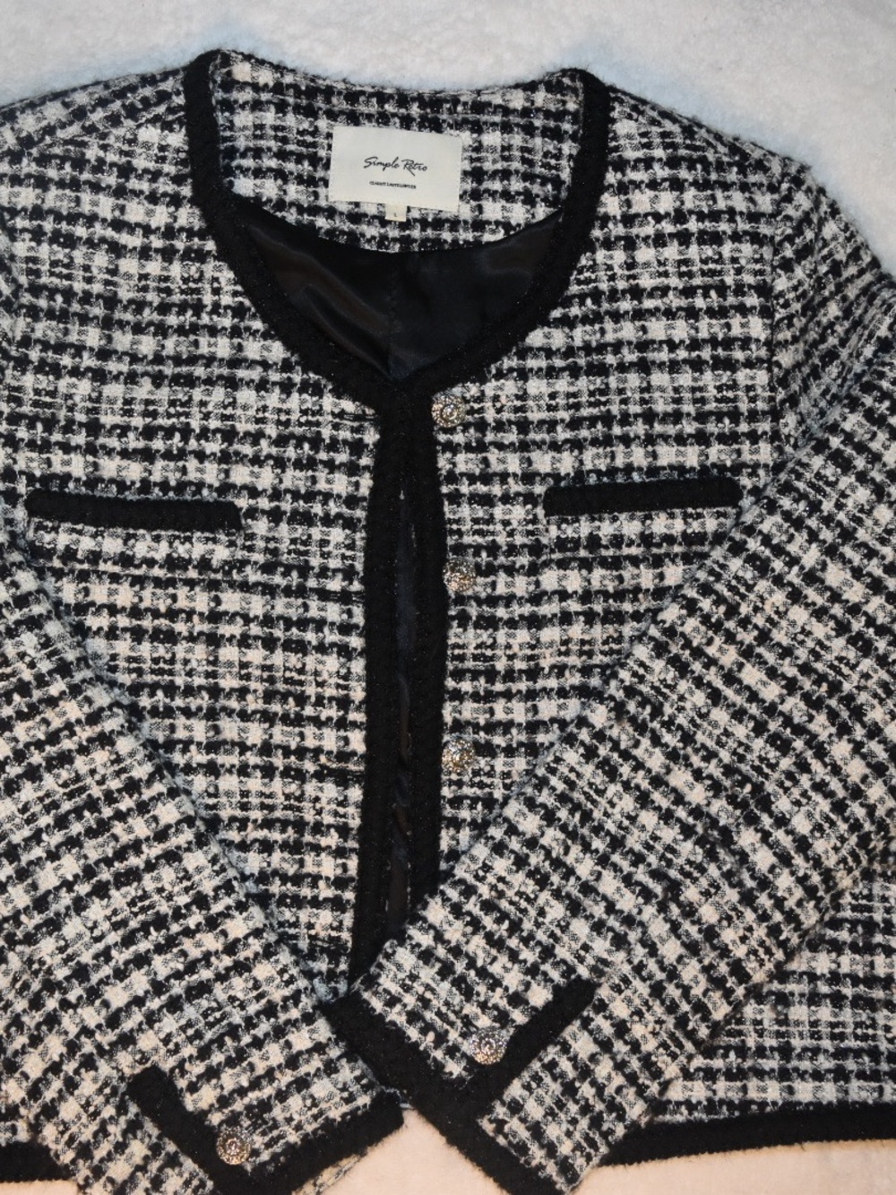 Simple Retro Tweed Jackets - Picture 4 of 13
